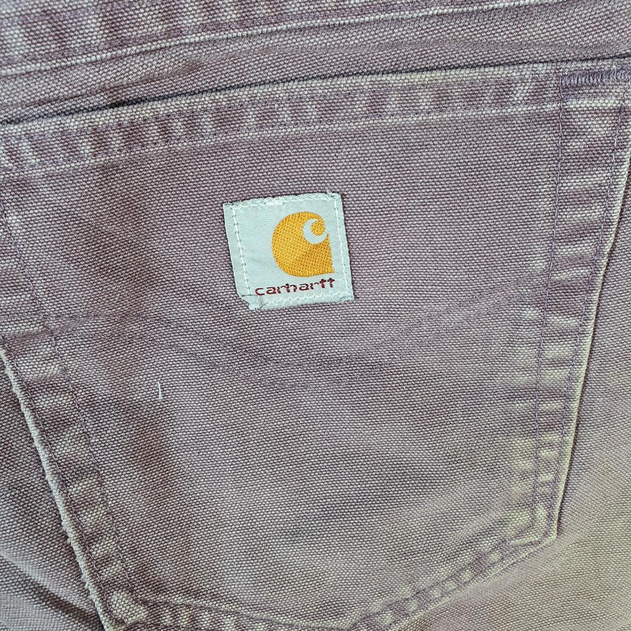 Vintage Carhartt Baggy Carpenter Shorts Jorts Cargo Men’s W32 Purple Relaxed Fit Workwear A4871