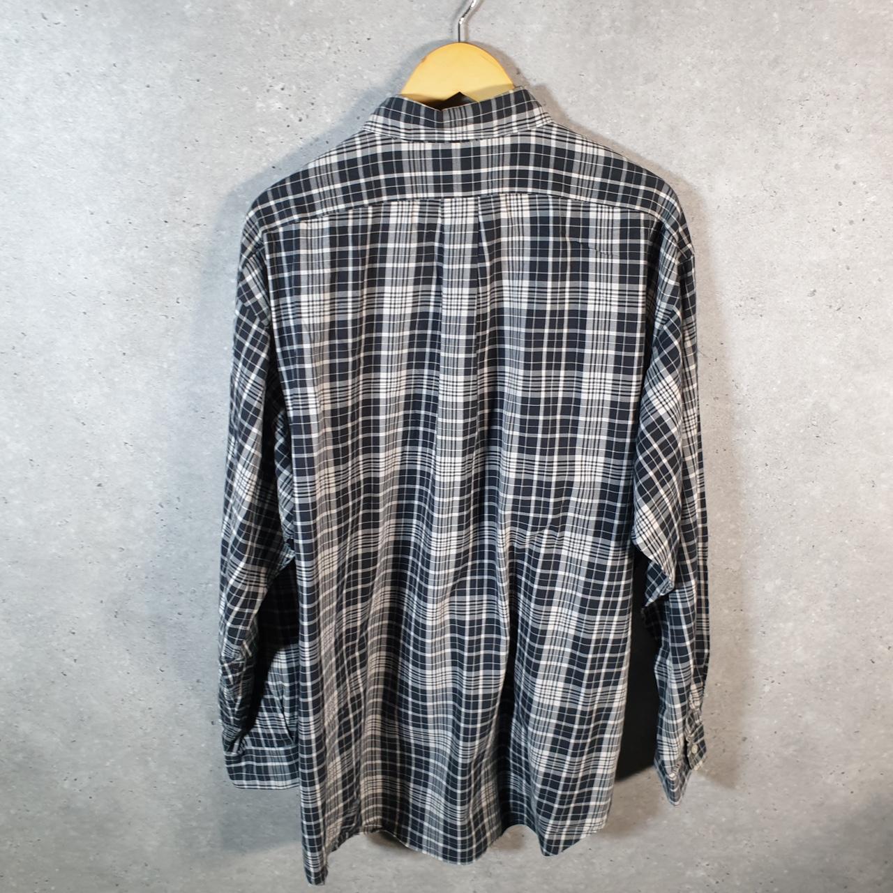 Vintage Ralph Lauren Button Down Shirt Men’s XL Grey Checkered Blake Fit Pony