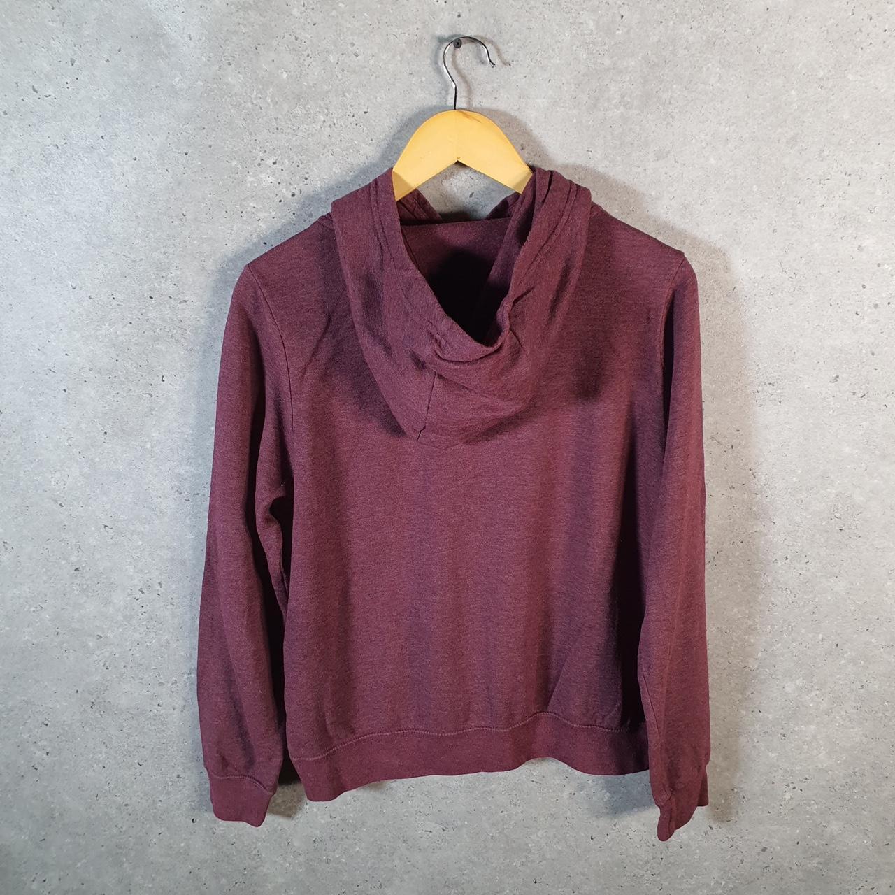 Vintage Nike Spellout Club Hoodie Womens Medium Burgundy Swoosh Y2K Pullover
