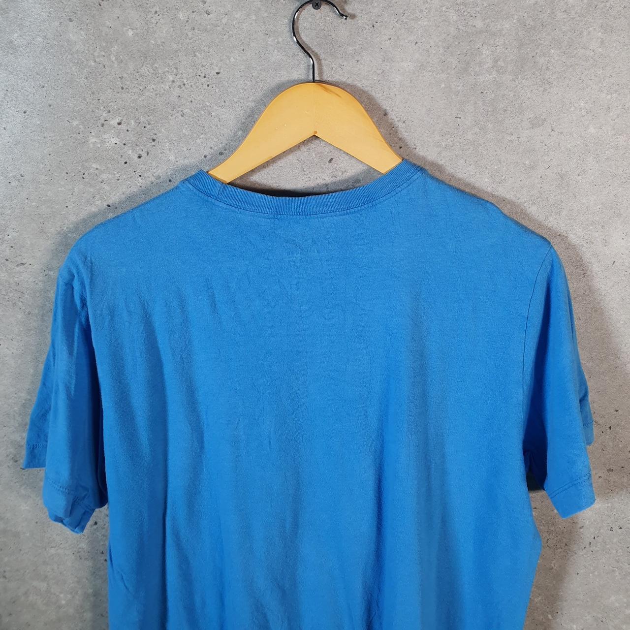 Vintage Nike Club T Shirt Shirt Men’s Medium Blue Spellout Logo Athletic C9576