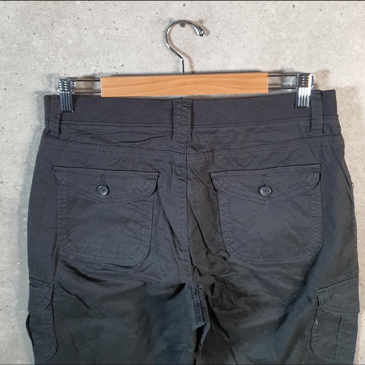 Vintage Lee Chino Shorts Jorts Cargo Womens W30 Black Baggy Cotton A4441