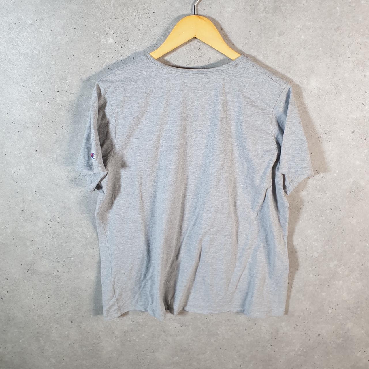 Vintage Champion Spellout T Shirt Womens 2XL Gtey USA Athletic