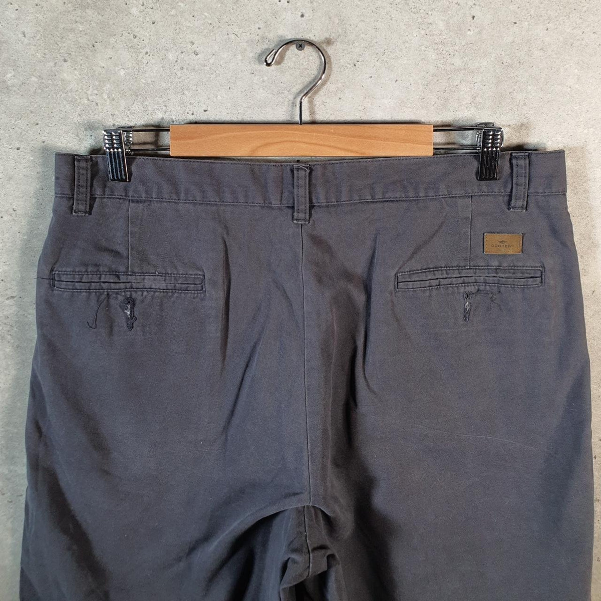 Vintage Dockers Chino Shorts Jorts Cargo Men’s W34 Grey Baggy Cotton A4442