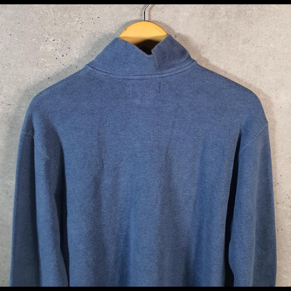 Vintage Ralph Lauren Polo 1/4 Zip Sweatshirt Men’s Medium Blue Pullover Pony C8830