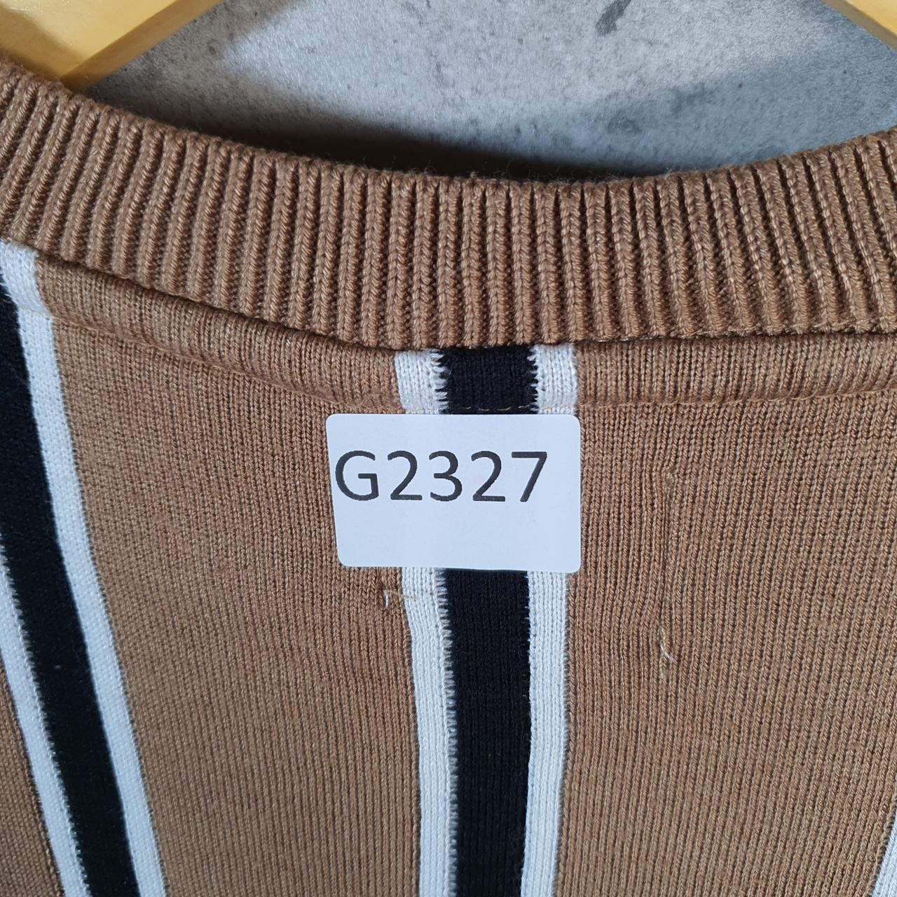 Vintage Topman Knit Sweater Men’s XS Brown Striped Y2K Pullover Casual