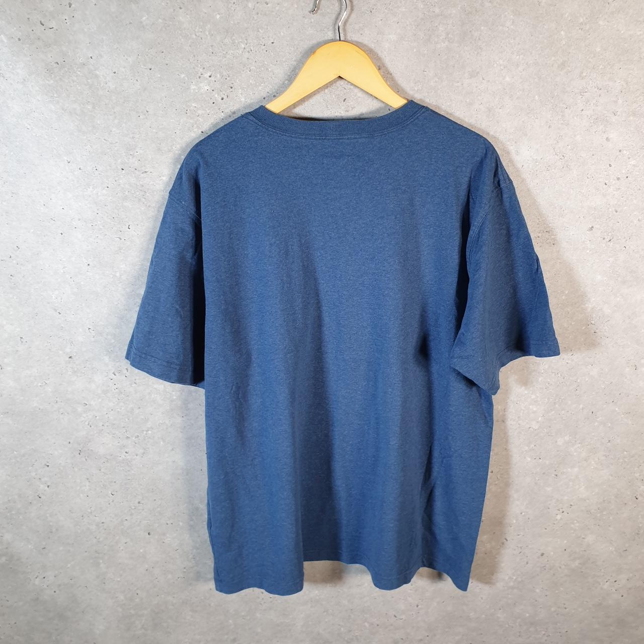 Vintage Carhartt Pocket T Shirt Men’s Large Blue Workwear Chore Utility Loose Fit