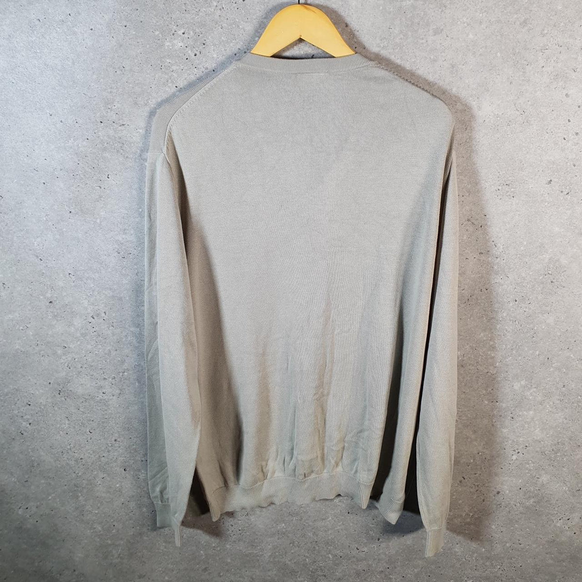 Vintage Lacoste Sweatshirt Men’s Large Brown Pullover Logo Y2K Jumper Logo