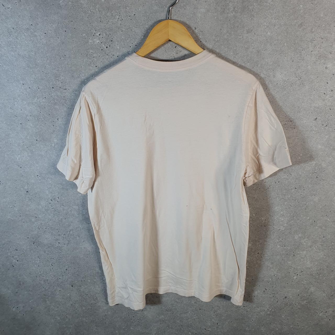 Vintage Nike Club Embroidered T Shirt Men’s Large Beige Swoosh Y2K Pullover Logo