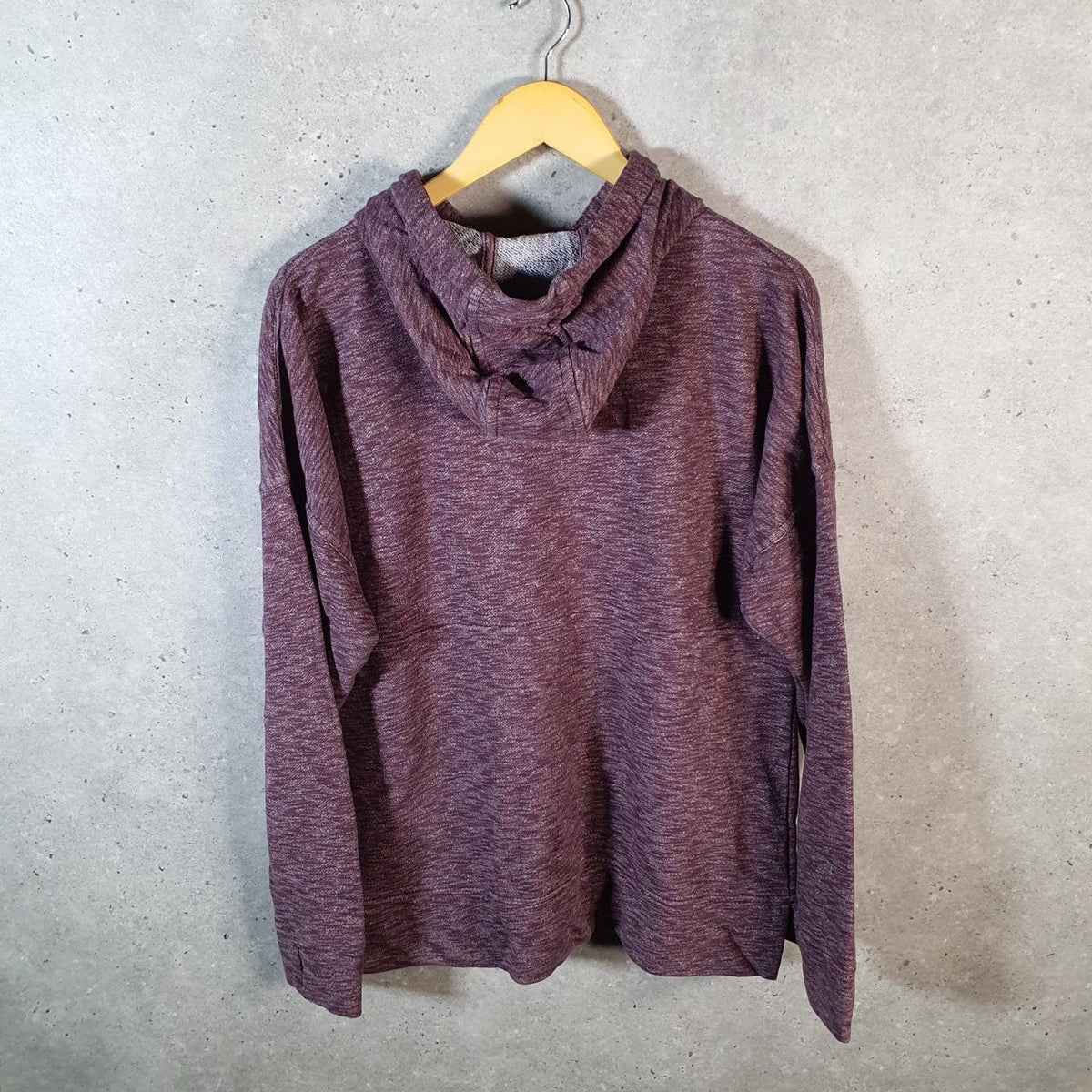Vintage Carhartt Hoodie Womens Large Burgundy Red Pullover Blank USA Relaxed Fit