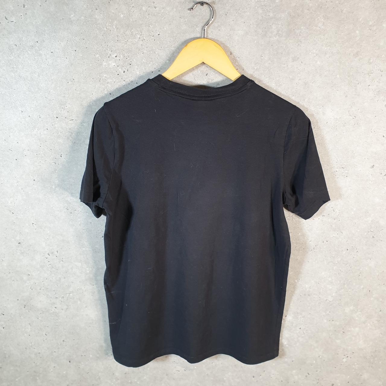 Vintage Adidas Spellout Trefoil Retro T Shirt Womens Large Black Logo Athletic