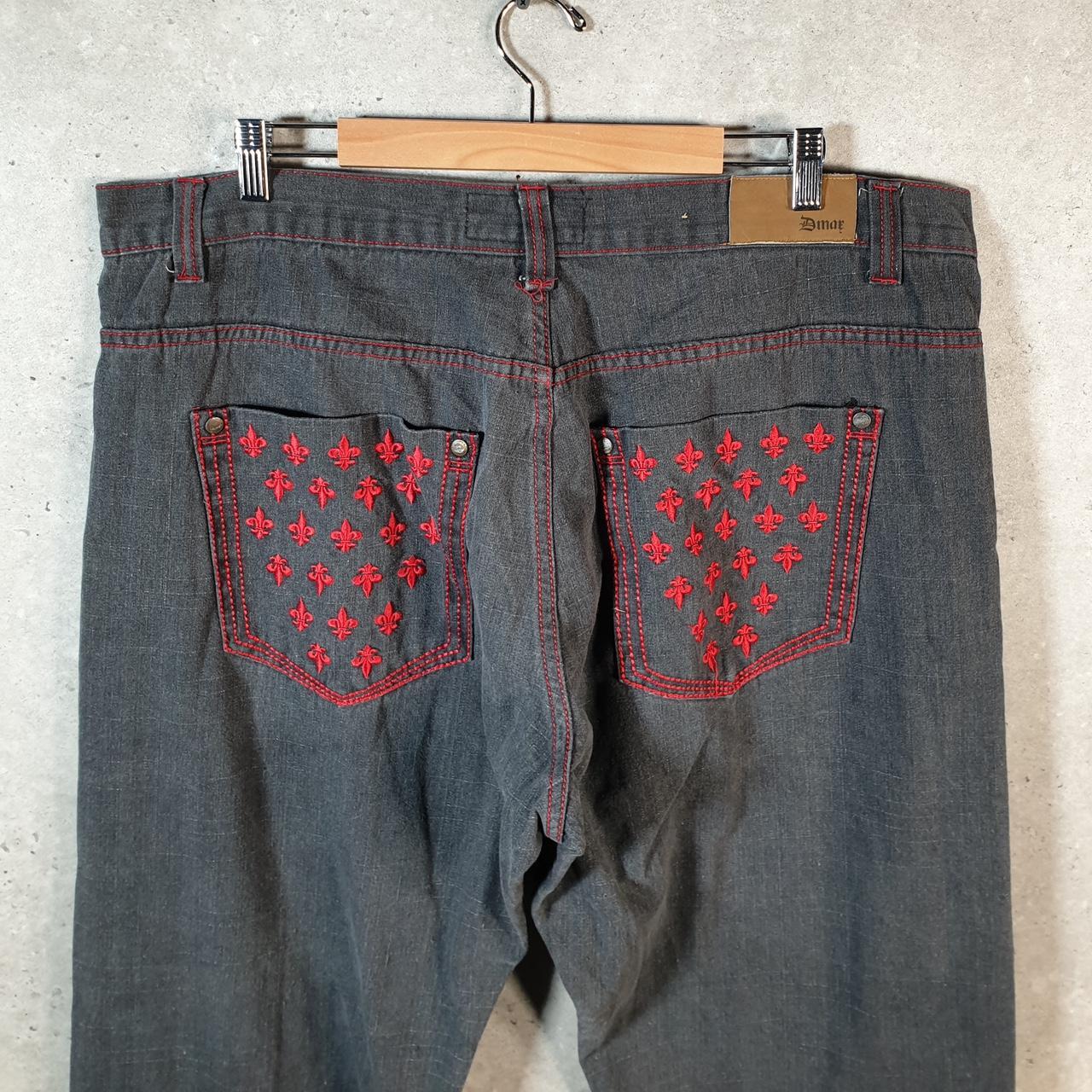 Vintage Dmar Baggy Y2K Hip Hop Jeans Mens W44 L32 Grey Denim Wide Leg Big Fish Vintage