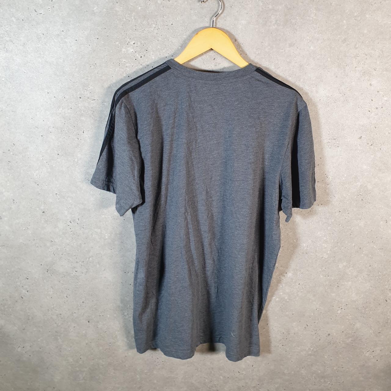 Vintage Adidas Climalite T Shirt Men’s XL Grey Three Stripes Logo Athletic