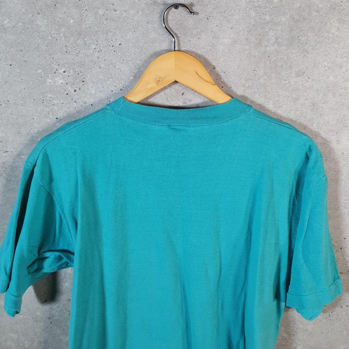 Vintage Lace Boutique Brussels Science 90s USA Single Stitch T Shirt Men’s Small Blue
