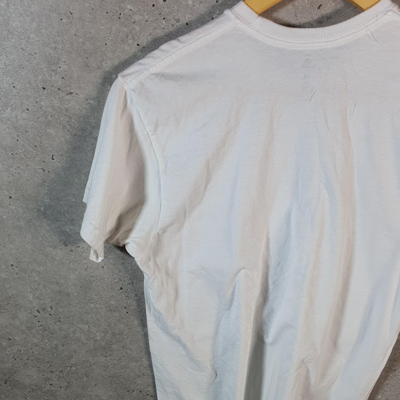 Vintage Adidas ClimaLite T Shirt Men’s Medium White Three Stripes Blank Athletic