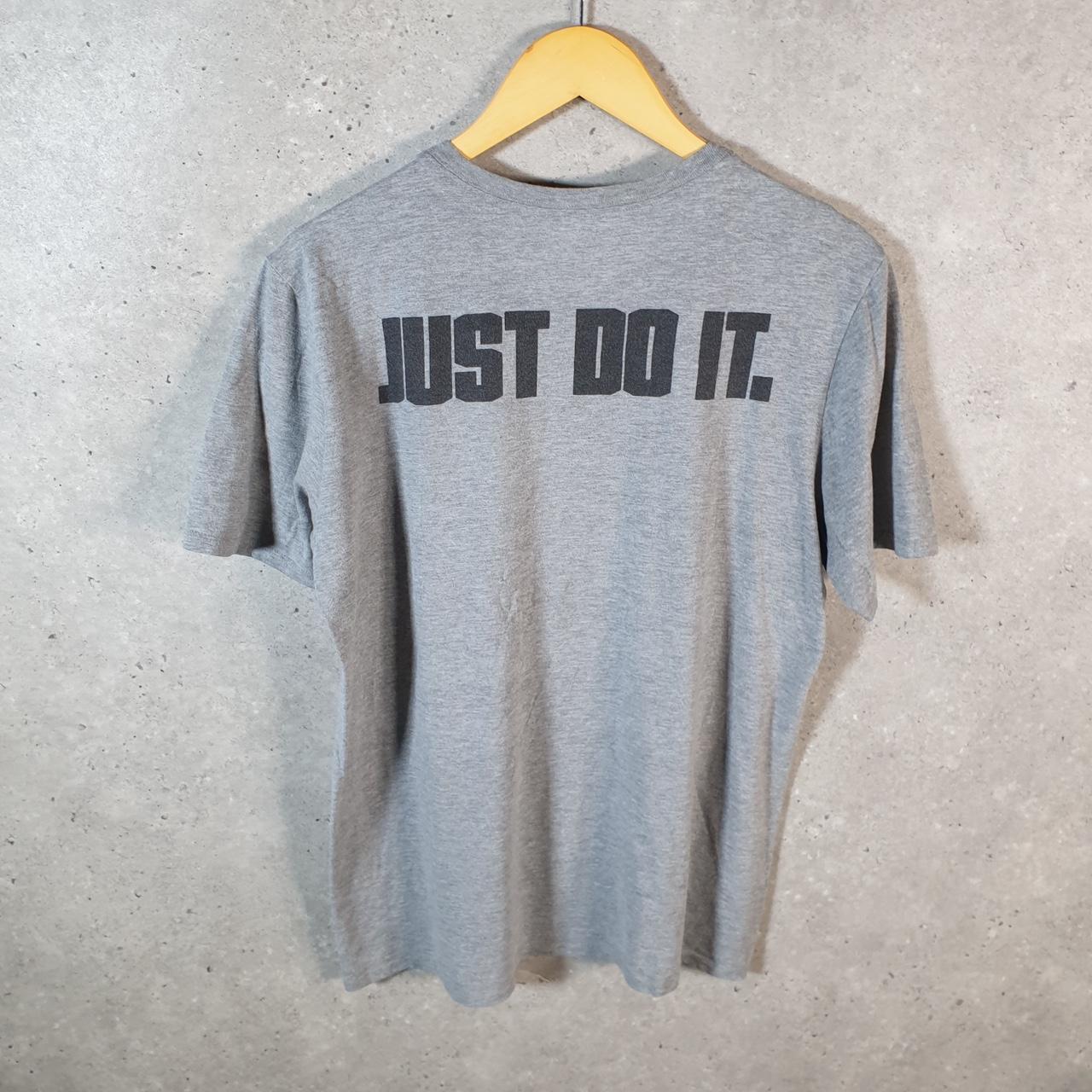 Vintage Nike Hassan Whiteside Just Do It T Shirt Men’s Medium Grey Logo Printed Swoosh Athletic