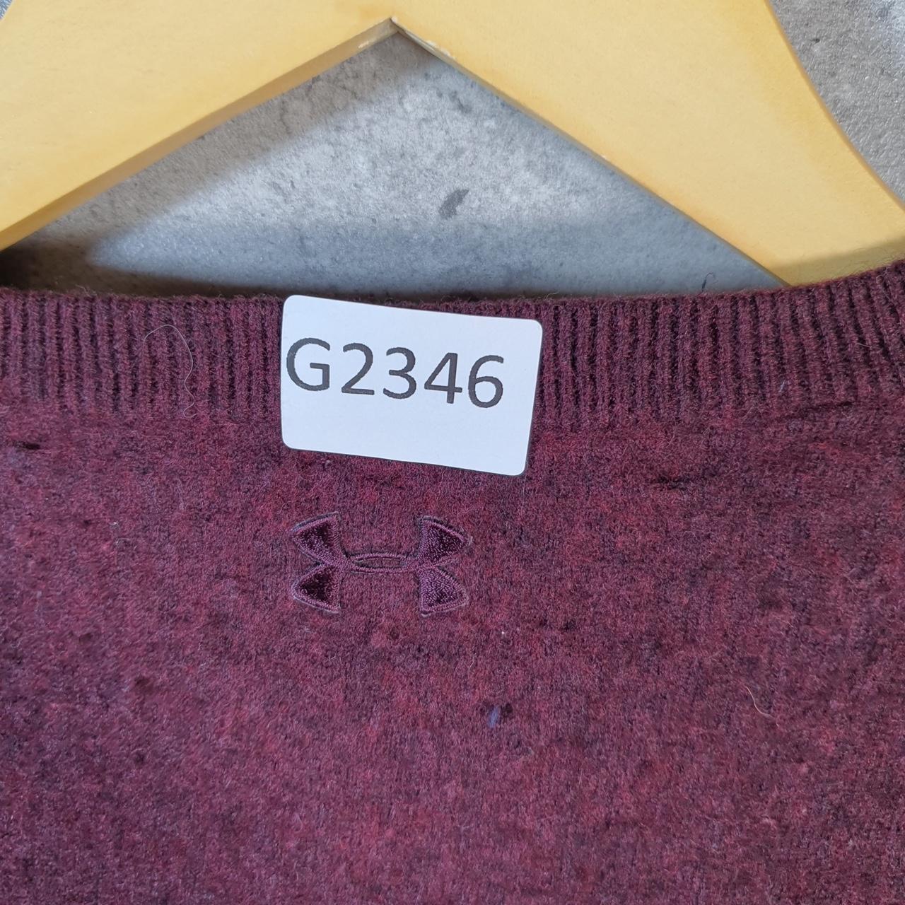 Vintage Under Armour Knit Sweater Women’s Large Burgundy Y2K Pullover Casual