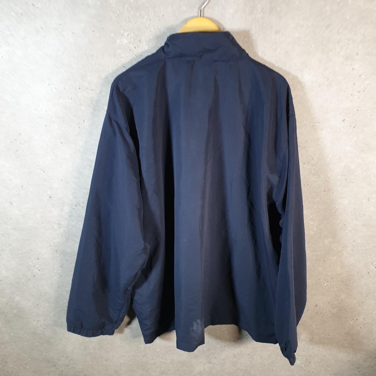 Vintage Russell Athletic Windbreaker Track Jacket Mens 2XL Navy Blue Athletic Full Zip