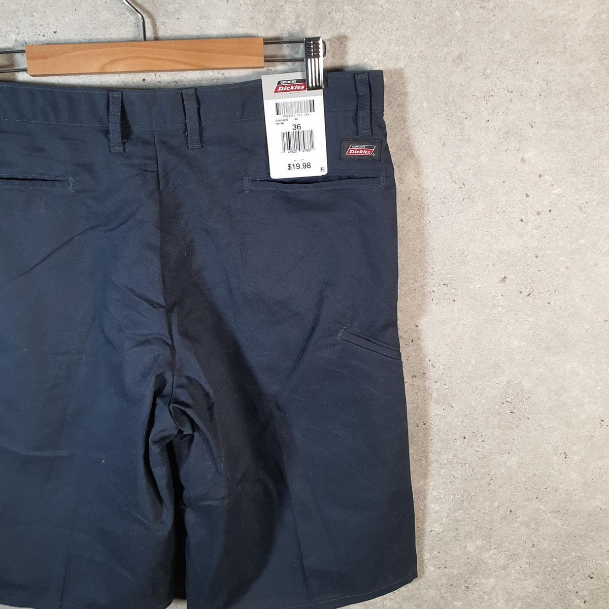 Vintage Dickies Baggy Chino Shorts Jorts Cargo Mens W36 Navy Blue Loose Fit