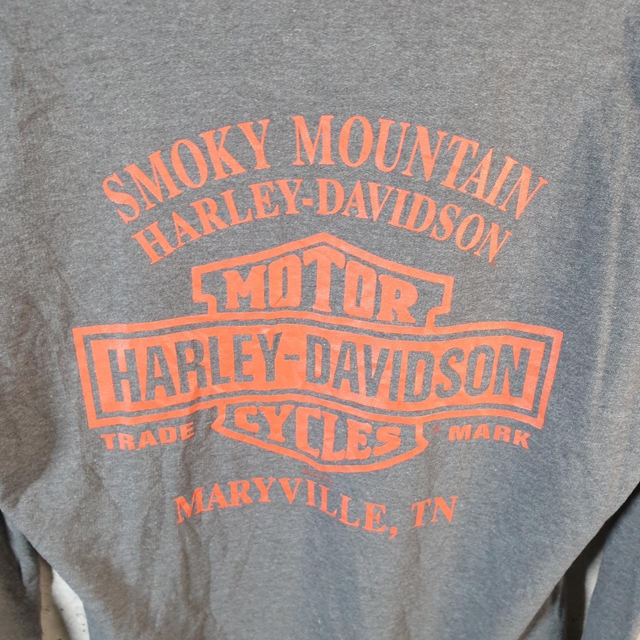 Vintage Harley Davidson 2016 Smoky Mountain Maryville TN Hoodie Womens Large Grey