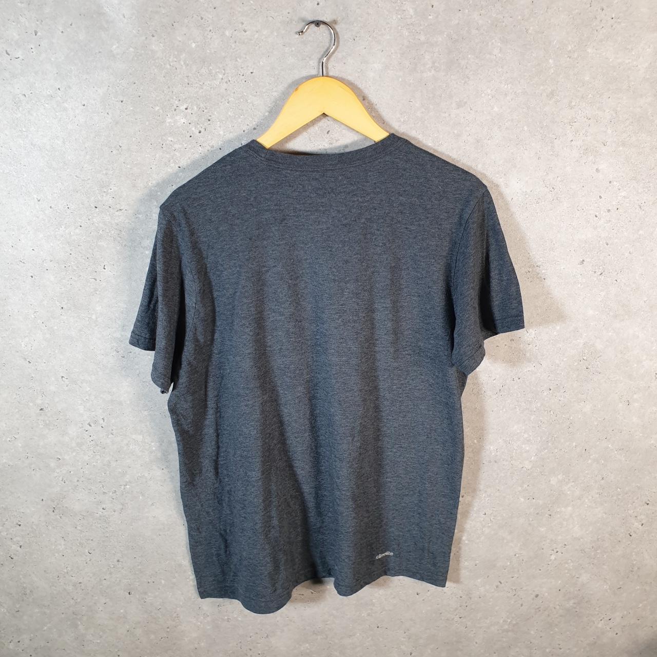 Vintage Adidas Go To Performance T Shirt Men’s Large Grey Three Stripes Logo Athletic