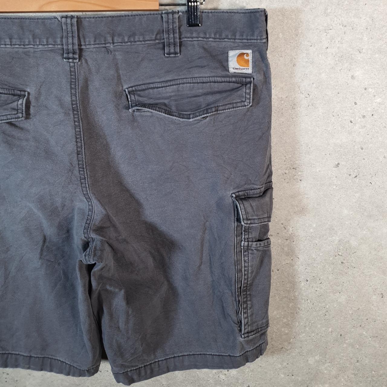 Vintage Carhartt Baggy Carpenter Shorts Jorts Cargo Men’s W40 Grey Relaxed Fit Workwear Big Fish Vintage