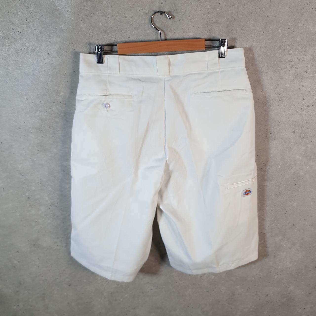 Vintage Dickies Baggy Chino Shorts Jorts Cargo Mens W34 White Loose Fit
