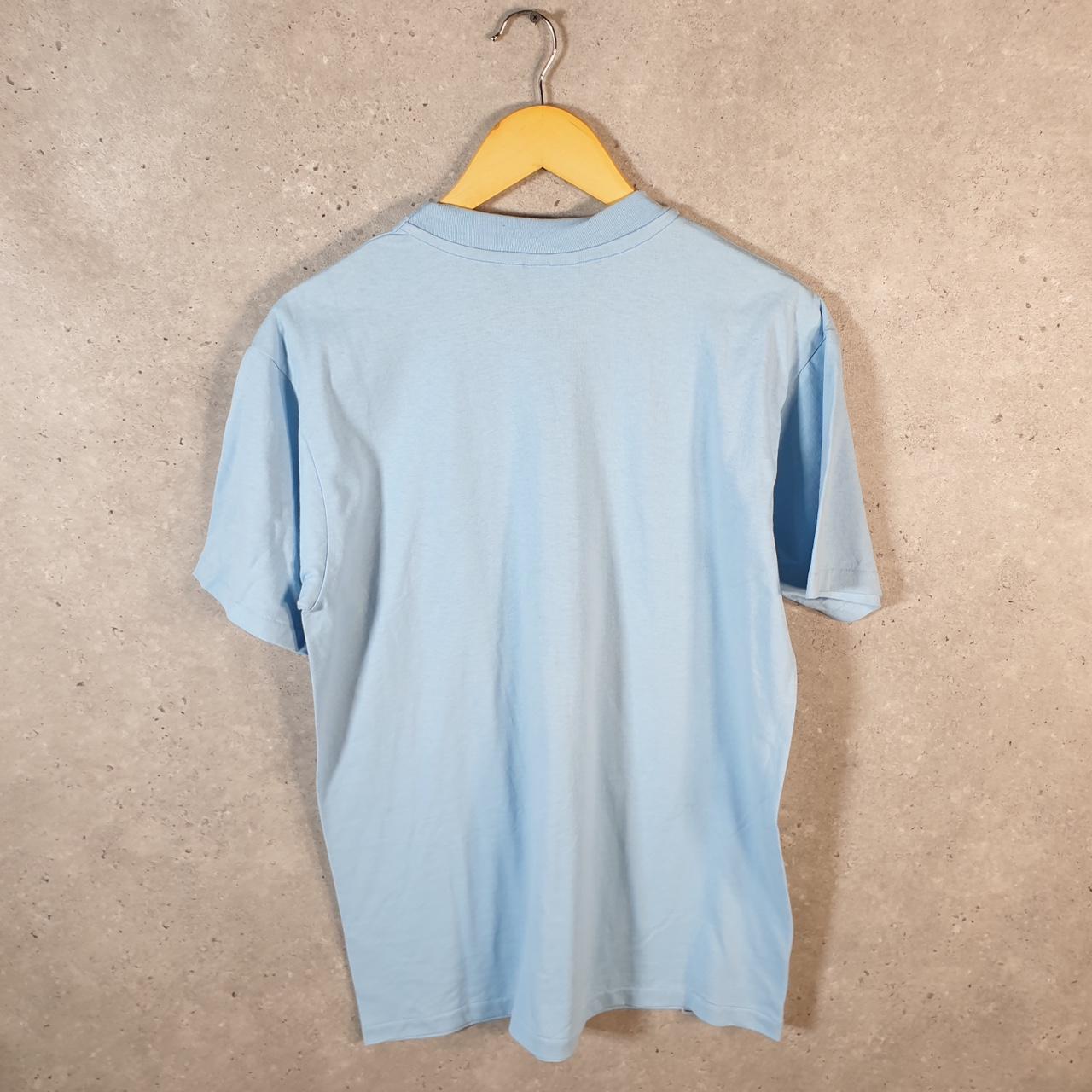 Vintage Hanes 1991 Kansas Garden City USA Single Stitch T Shirt Men’s Large Blue