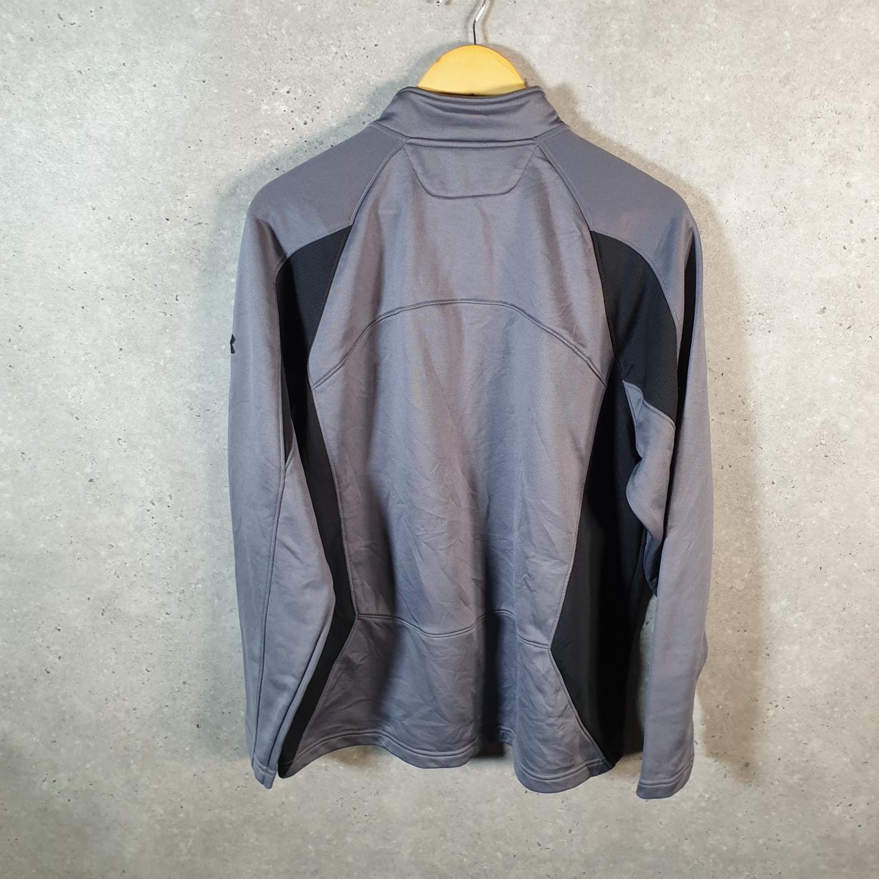 Vintage Under Armour Coldgear Windbreaker Track Jacket Mens M Grey USA 1/4 Zip