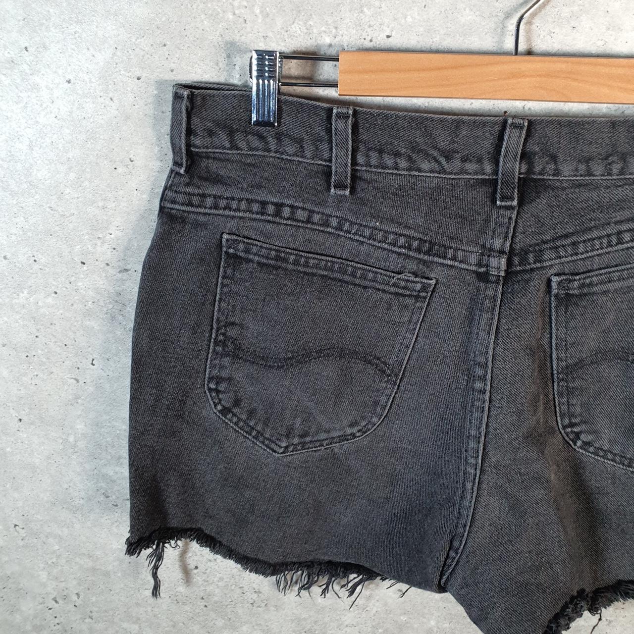 Vintage Lee Baggy Shorts Jorts Cargo Womens W36 Grey Denim Relaxed Cargo