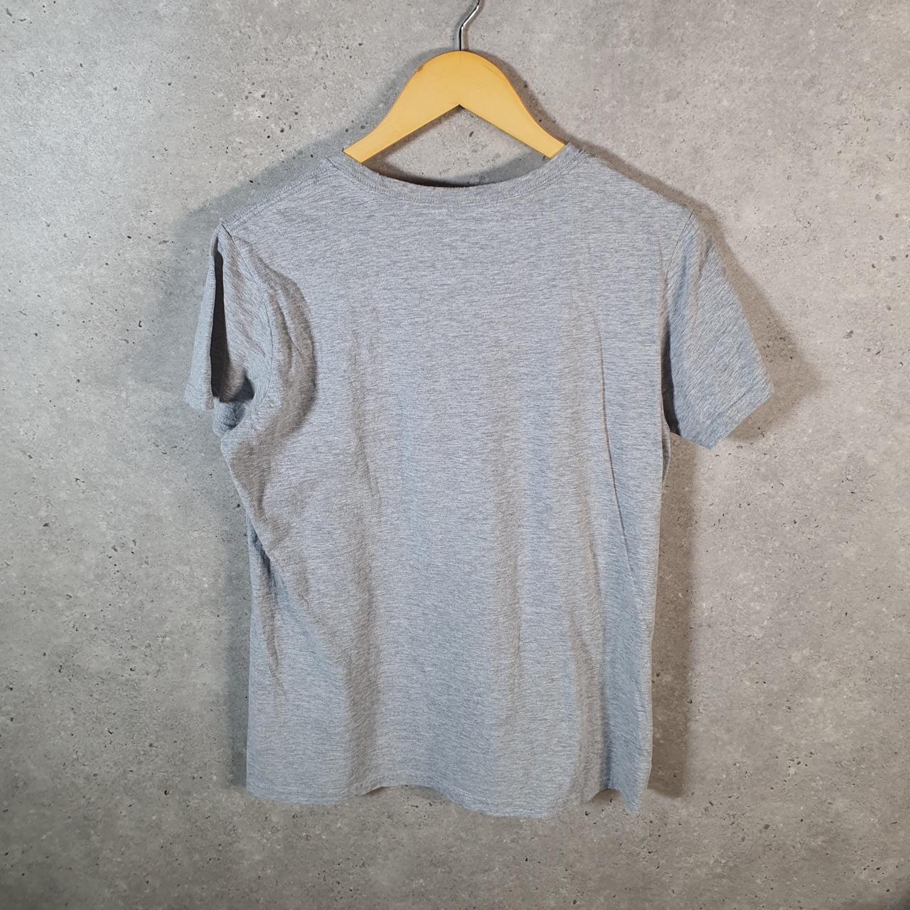 Vintage Adidas Amplifier T Shirt Womens Large Grey Three Stripes Logo Athletic