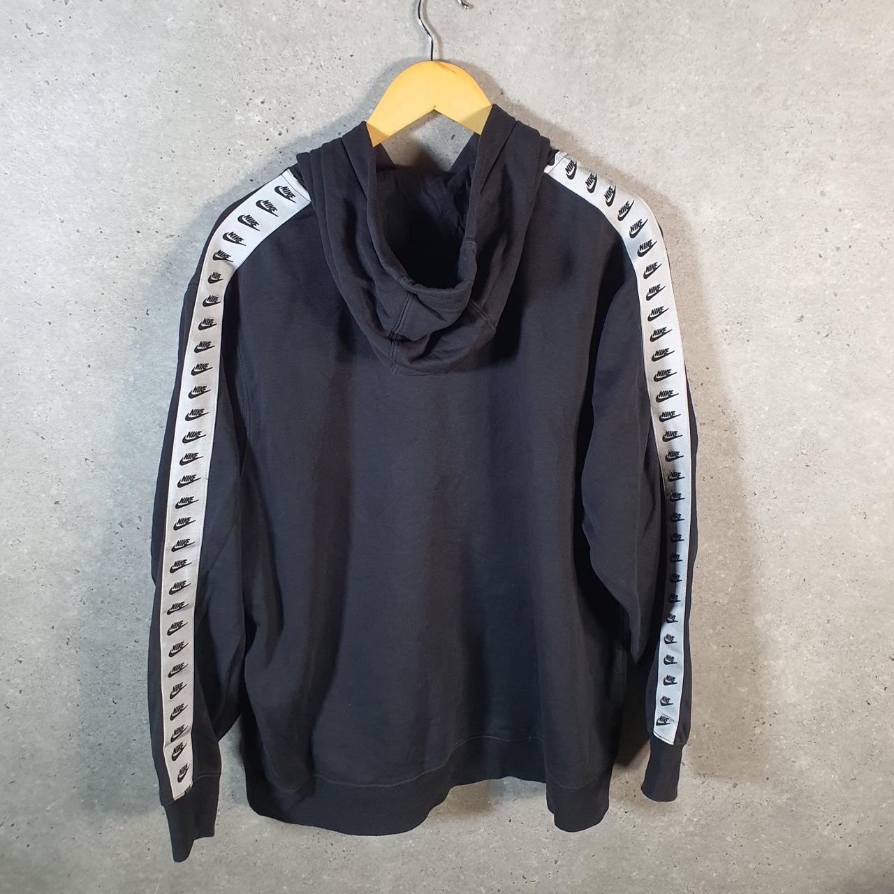 Vintage Nike Club Hoodie Men’s XL Black Centre Swoosh Y2K Pullover Sweatshirt Logo