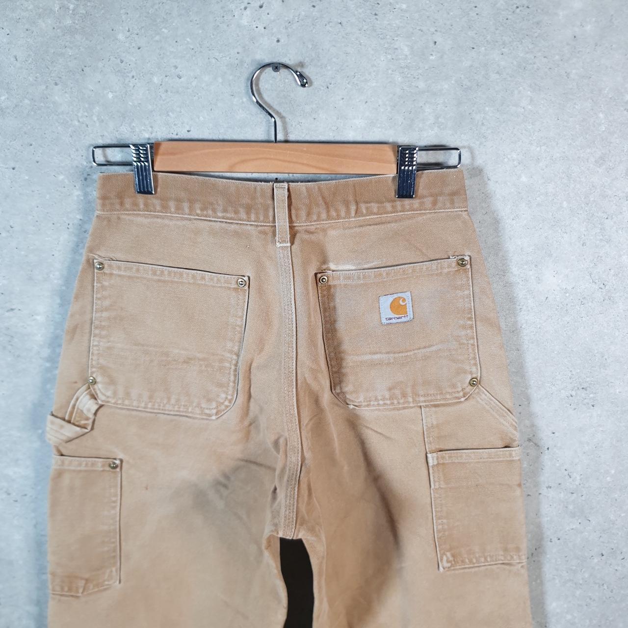 Vintage Carhartt Carpenter Double Knee Trousers Mens W29 L28 Brown Loose Original Fit