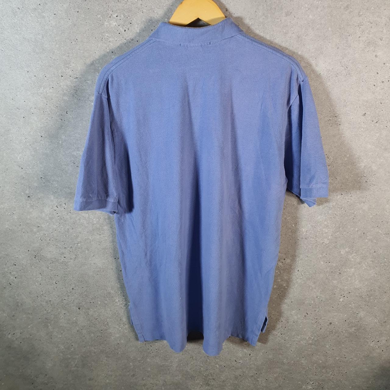 Vintage Ralph Lauren Polo Shirt Men’s Medium Blue Custom Fit Cotton Embroidered Pony