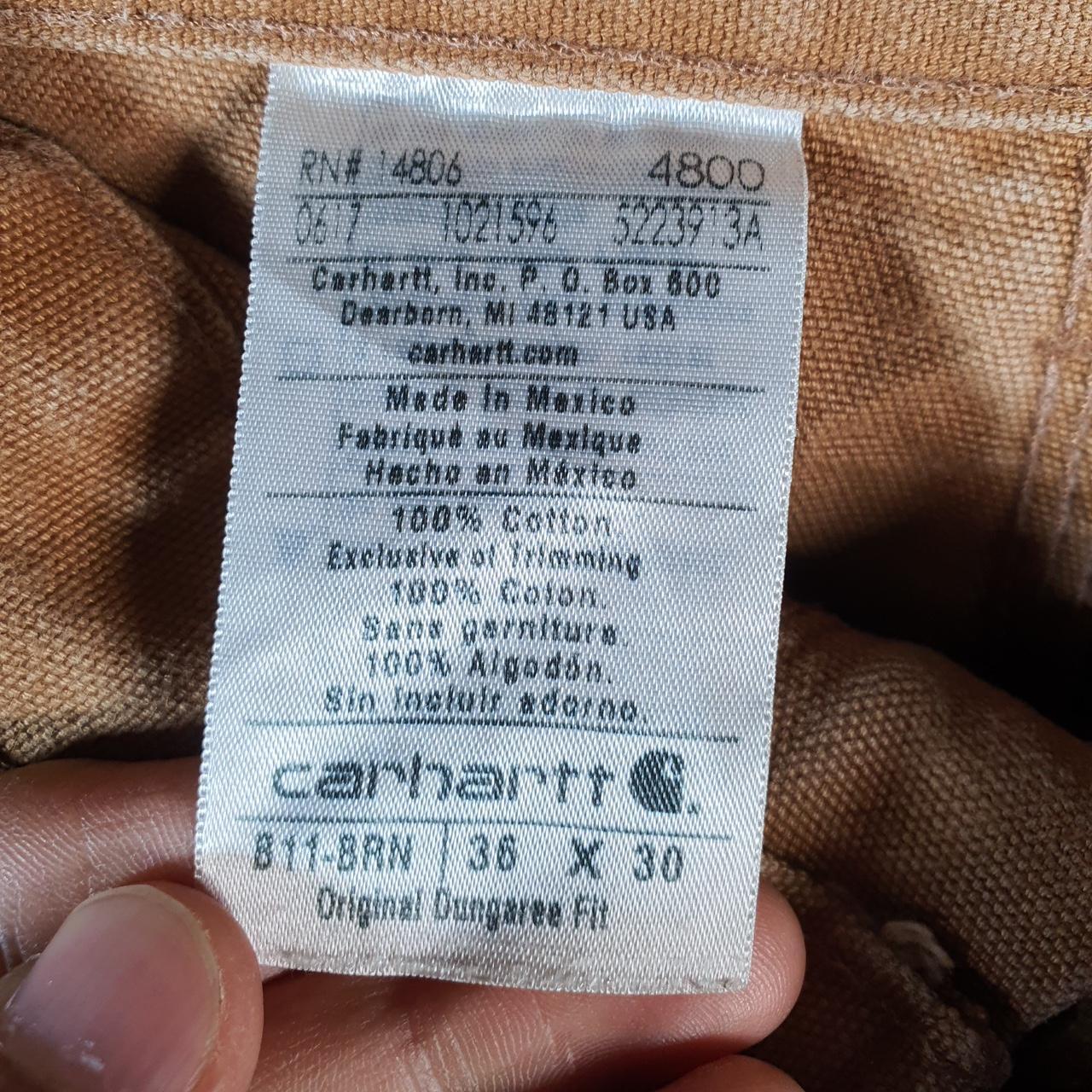 Vintage Carhartt Baggy Carpenter Shorts Jorts Cargo Men’s W36 Brown Dungaree Fit Workwear A4835