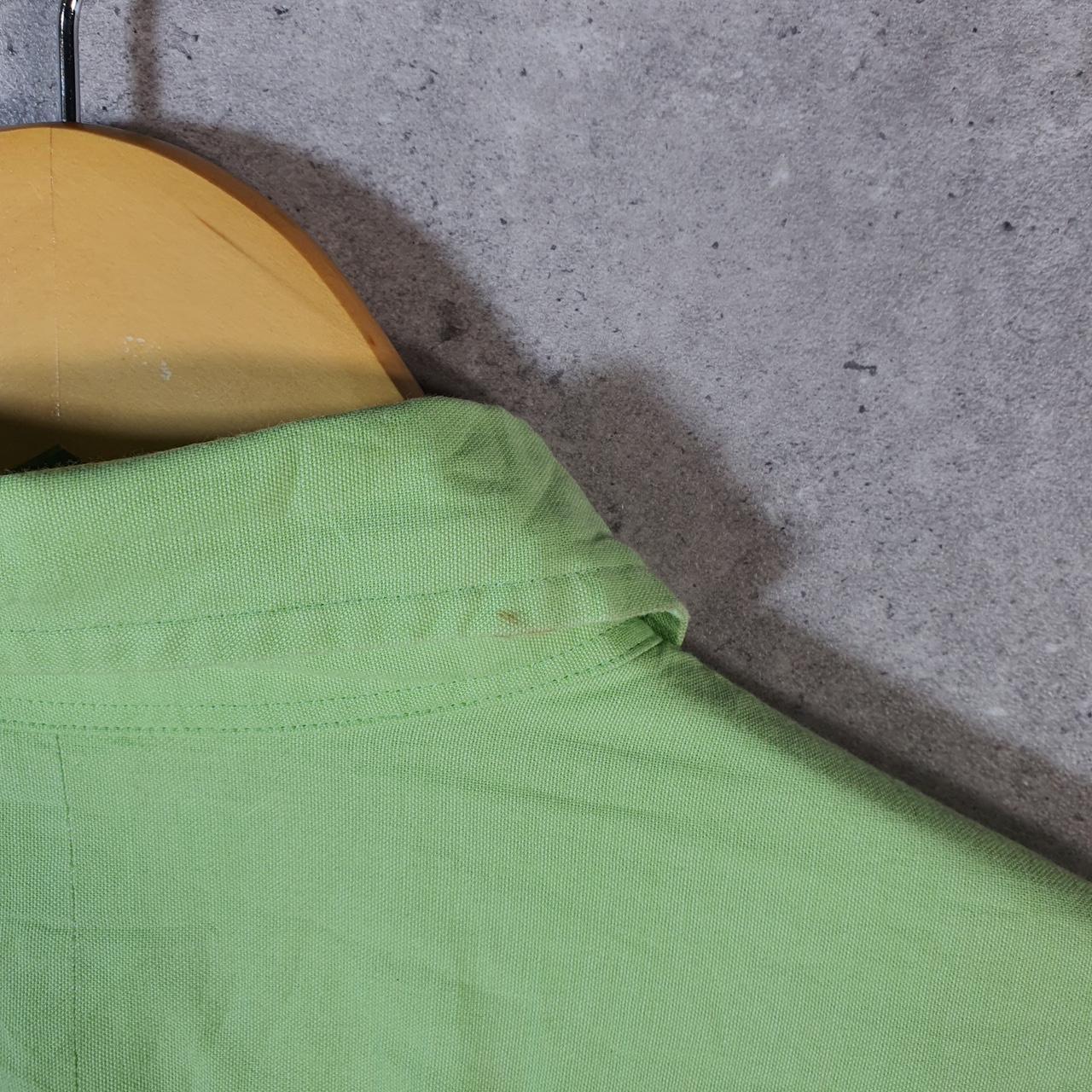 Vintage Ralph Lauren Button Down Shirt Men’s Large Green Custom Fit Cotton Pony