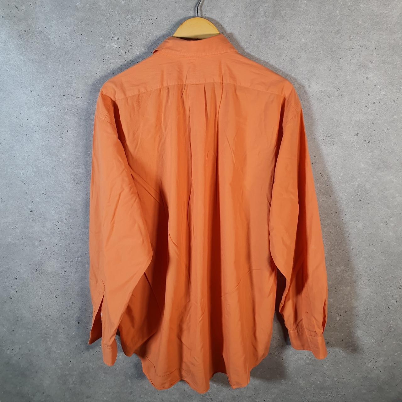 Vintage Ralph Lauren Button Down Shirt Men’s Large Orange Blake Fit Cotton Pony