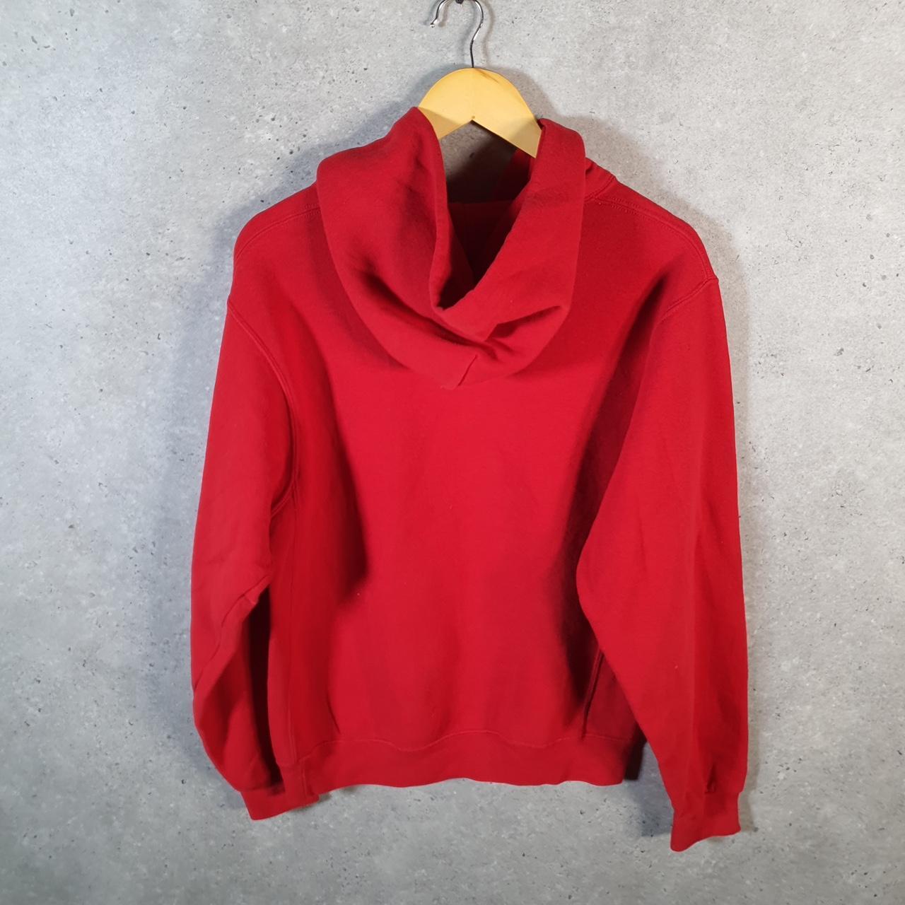 Vintage Russell Athletic Georgia Soccer Hoodie Men’s Small Red Pullover Baggy