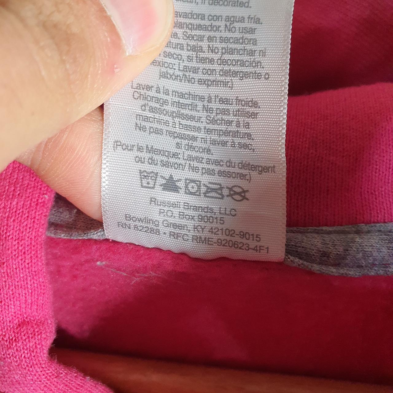 Vintage Russell Athletic Spellout Hoodie Womens Small Pink Pullover Baggy