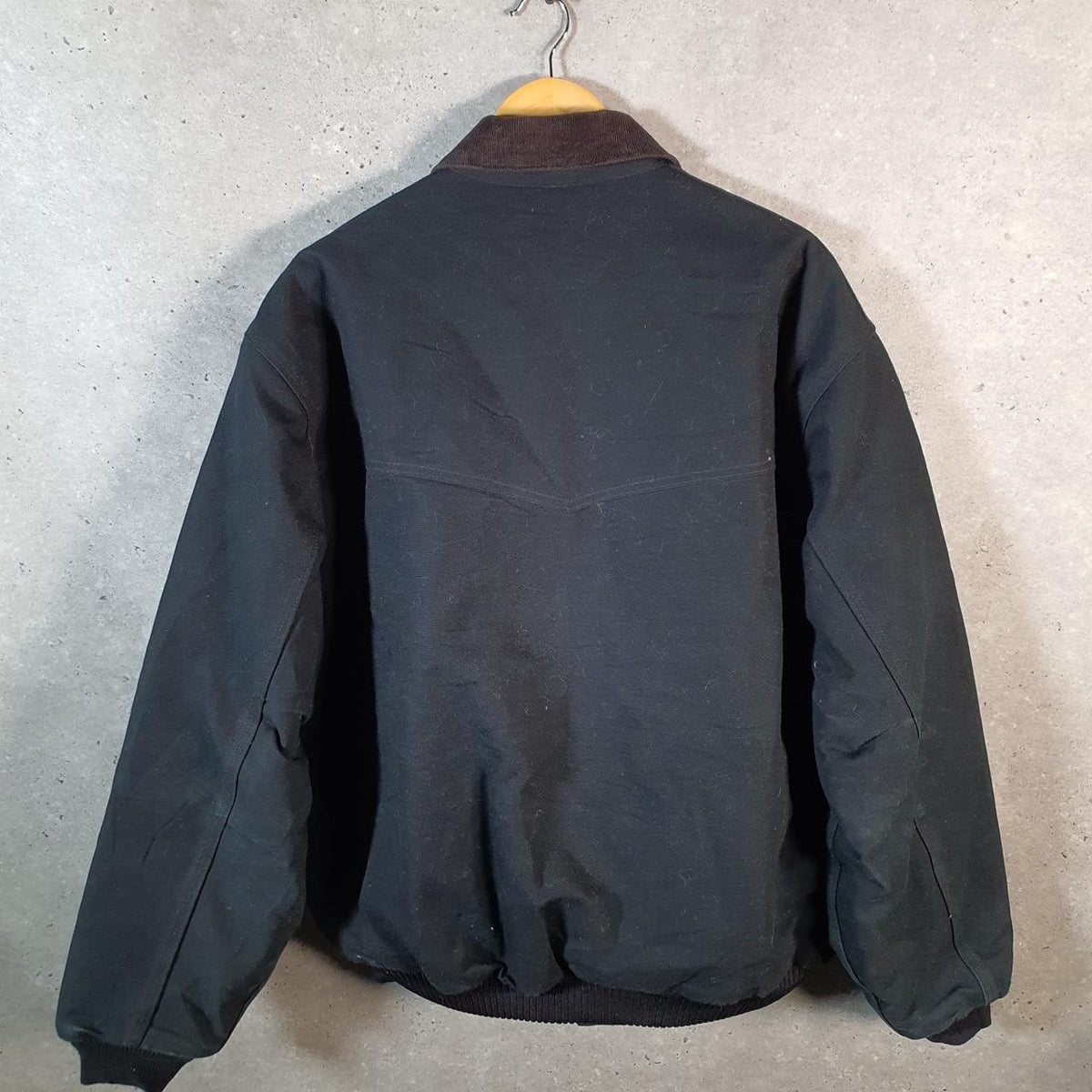 Vintage Carhartt Santa Fe Work Jacket Men’s XL Black J13 BLK USA Big Fish Vintage