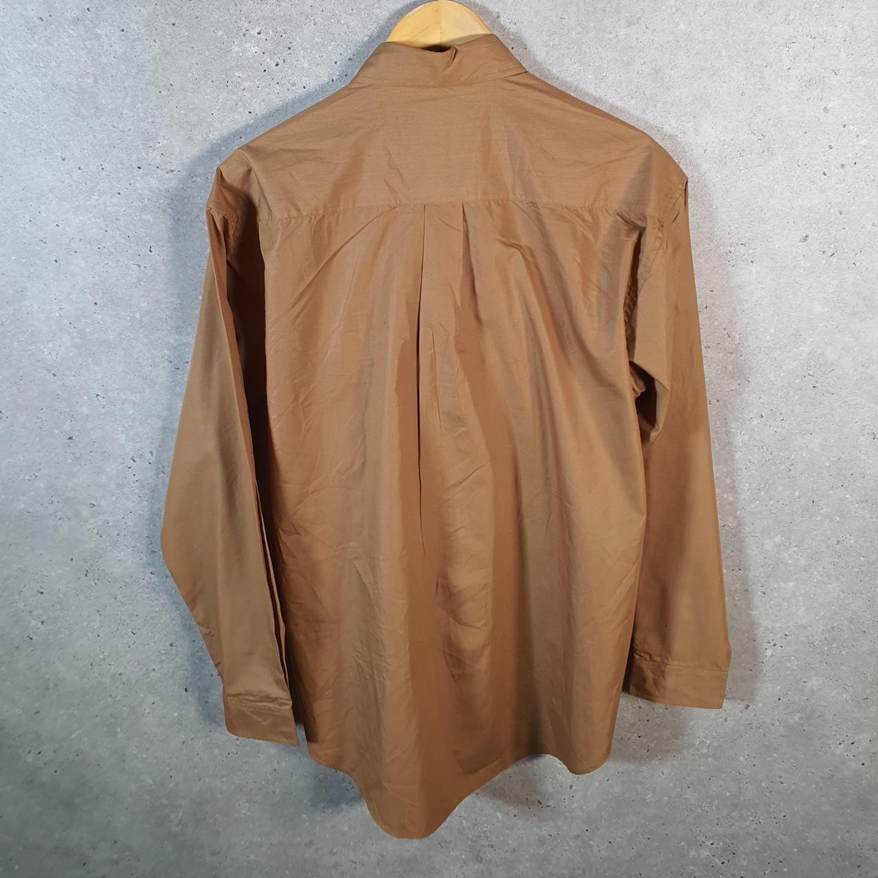 Vintage Ralph Lauren Button Down Shirt Womens Brown XL Classic Fit Cotton Pocket Big Fish Vintage