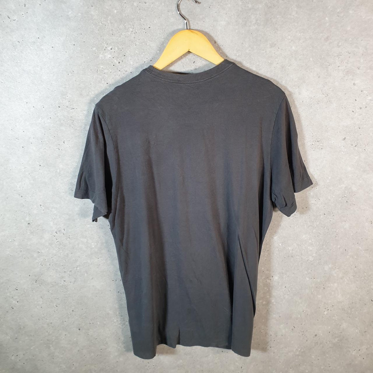 Vintage Nike Spellout T Shirt Men’s Medium Grey Logo Swoosh Athletic