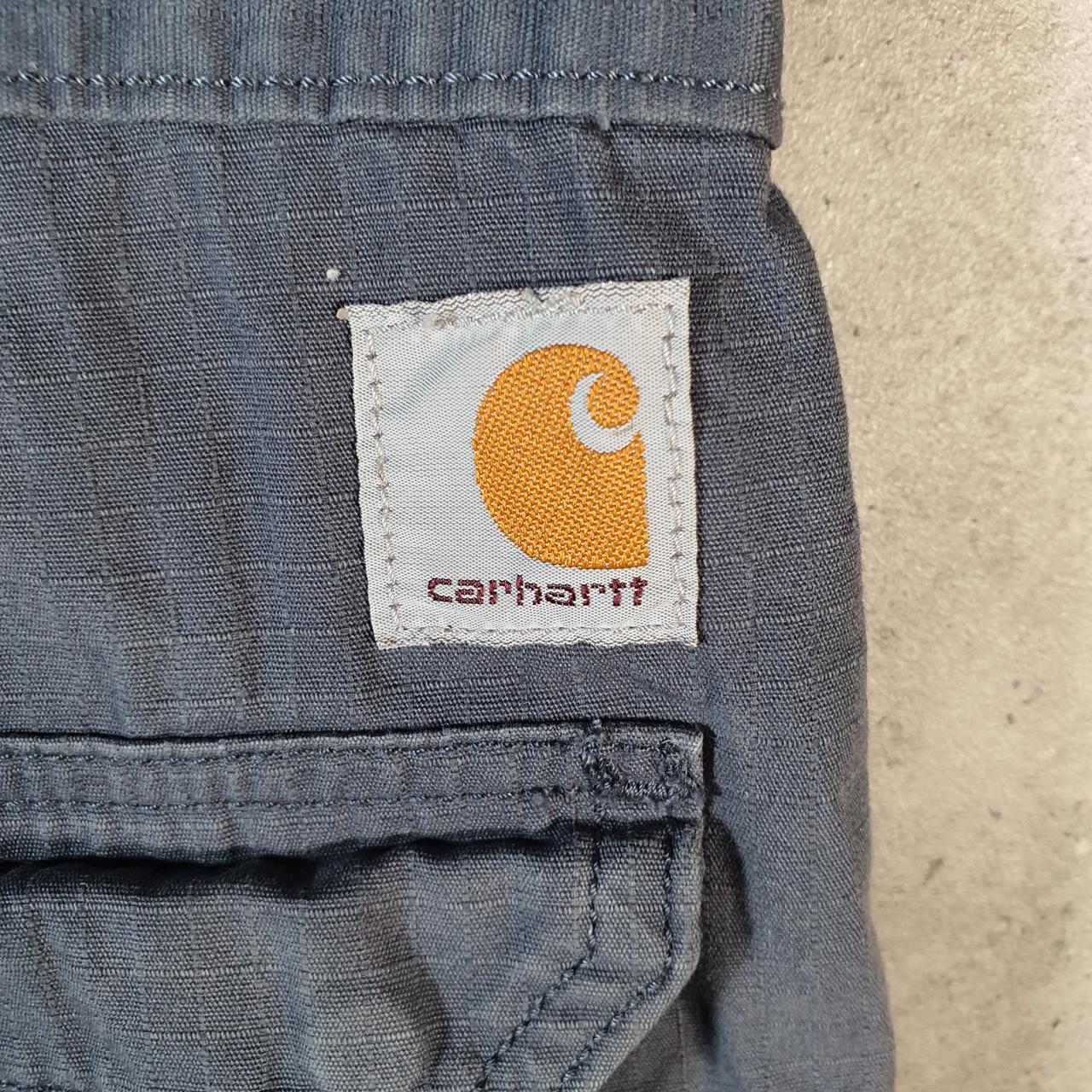 Vintage Carhartt Baggy Carpenter Shorts Jorts Cargo Men’s W36 Grey Relaxed Fit Workwear A4873