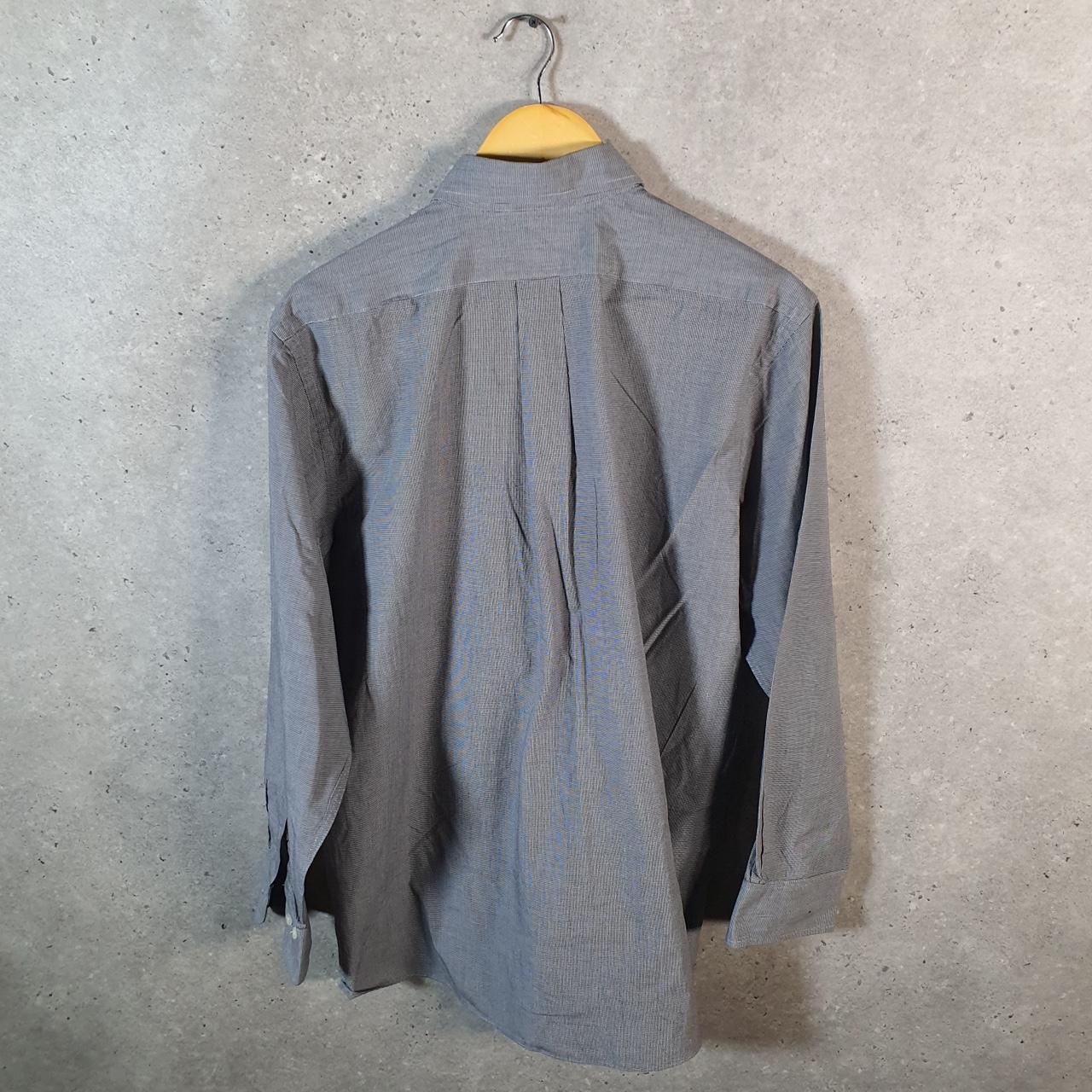 Vintage Chaps Ralph Lauren Shirt Men’s Medium Grey Checkered Cotton Custom Fit