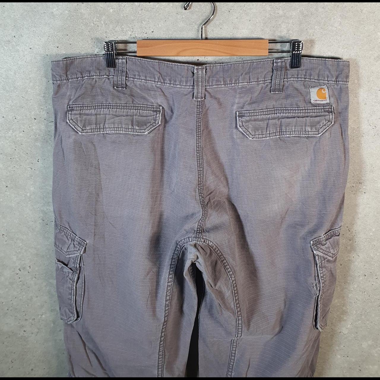 Vintage Carhartt Carpenter Trousers Mens W42 L32 Grey Relaxed Fit Workwear