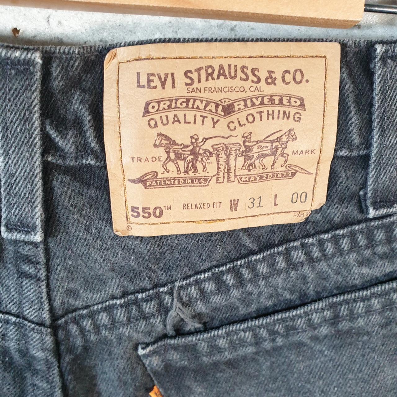 Vintage Levi’s 550 Baggy Shorts Jorts Cargo Mens W31 Grey Relaxed Denim