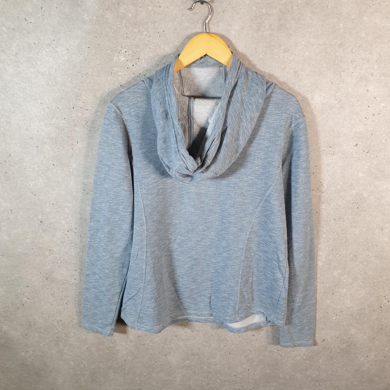 Vintage Carhartt Hoodie Womens Large Blue Pullover Blank USA Slightly Fitted