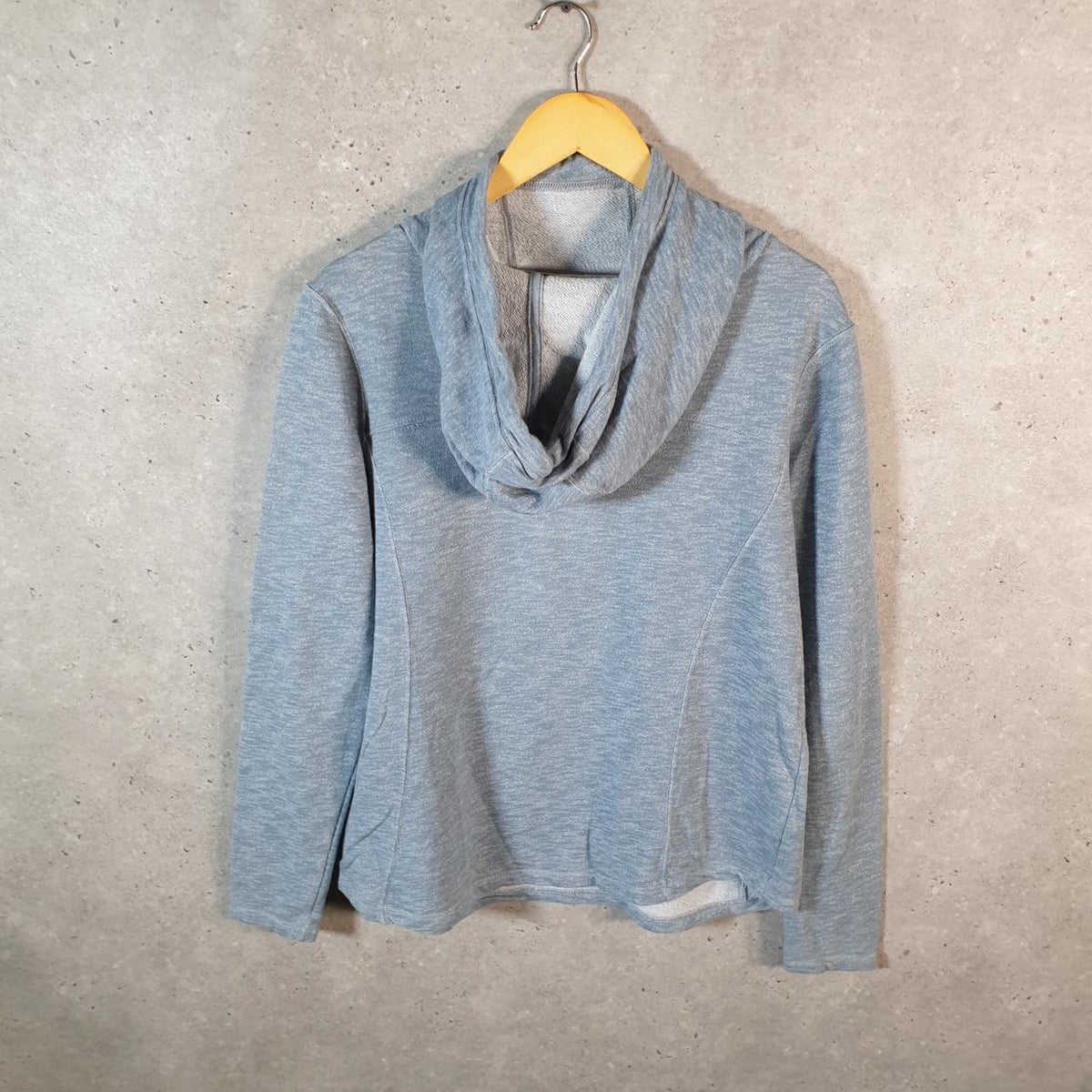 Vintage Carhartt Hoodie Womens Large Blue Pullover Blank USA Slightly Fitted