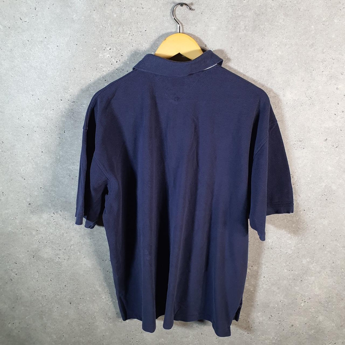 Vintage Tommy Hilfiger Polo Shirt Men’s 2XL Navy Blue Classic Fit Embroidered Logo