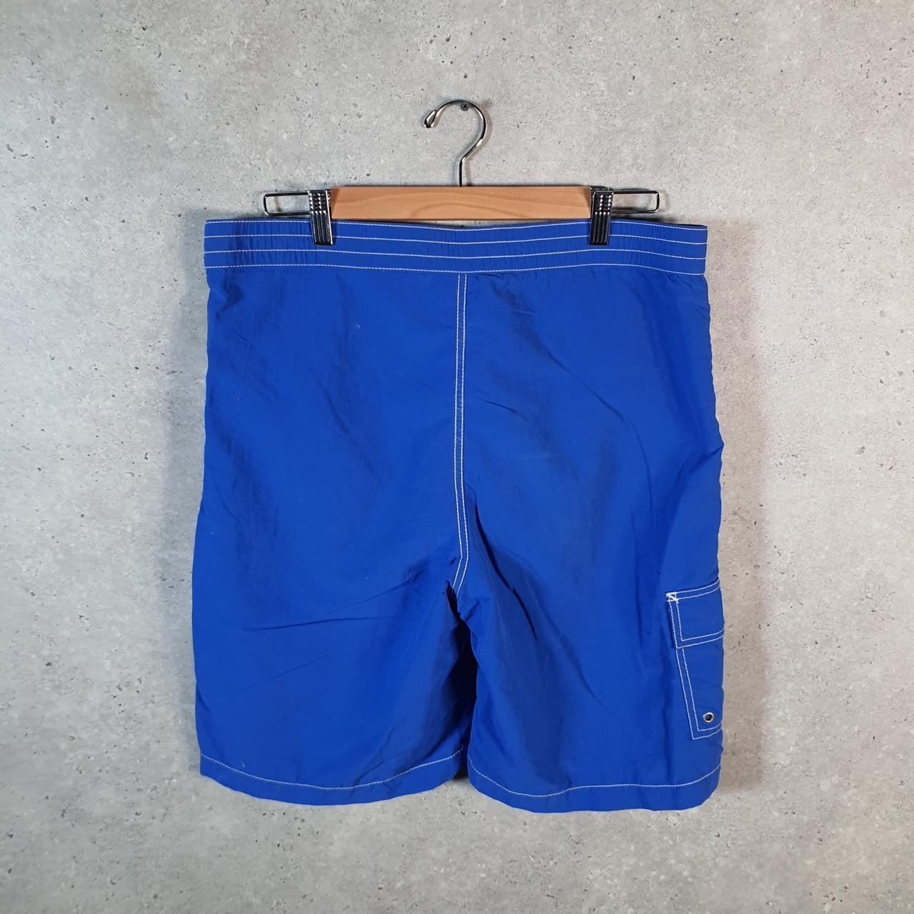 Vintage Ralph Lauren Polo Swim Shorts Cargo Men’s Medium Blue Baggy Cotton Big Fish Vintage