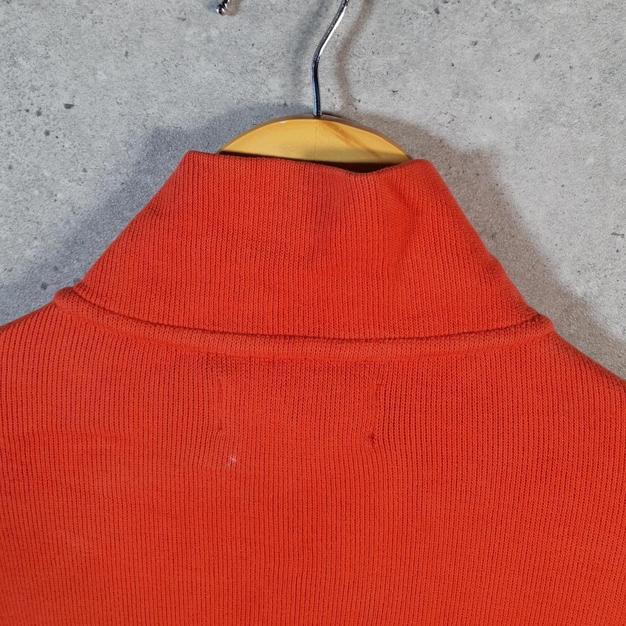 Vintage Ralph Lauren Polo 1/4 Zip Sweatshirt Men’s Medium Orange Cotton Pullover Pony